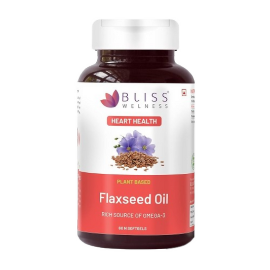 Bliss Welness Flaxseed Oil Softgel Capsules 