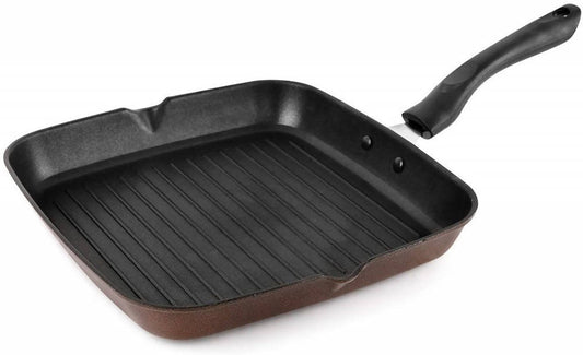Cello Aluminium Non Stick Grill Pan Square Black | Grab2Buy