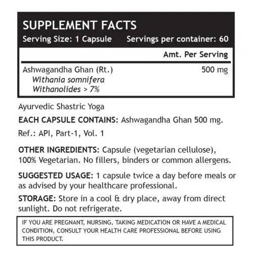 Inlife Ashwagandha Ghan Capsules 