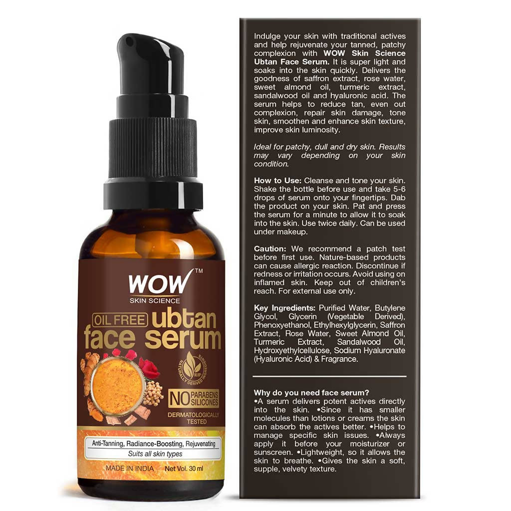 Wow Skin Science Oil-Free Ubtan Face Serum  Grab2Buy Wow Skin Science Grab2Buy