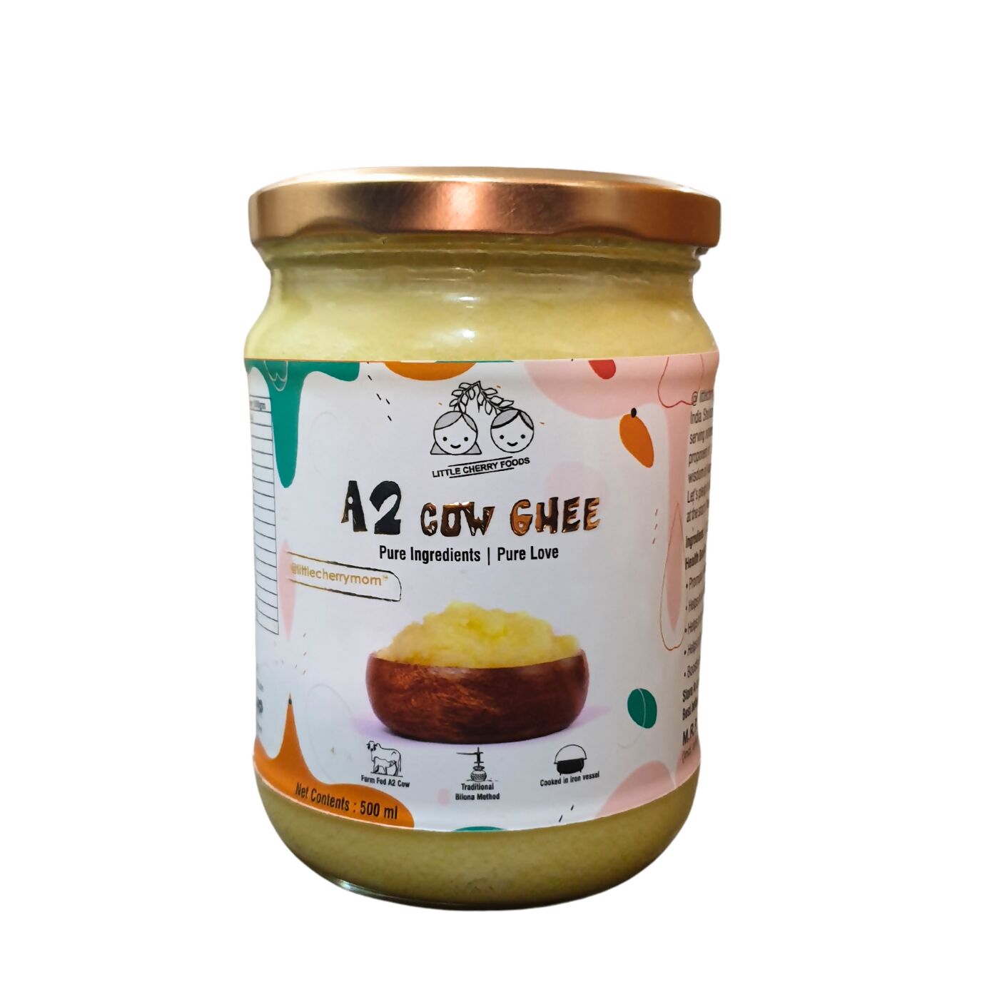 Littlecherrymom A2 Bilona Cow Ghee | Certified Pure Cow Ghee | Nutritious Organic Desi Ghee 