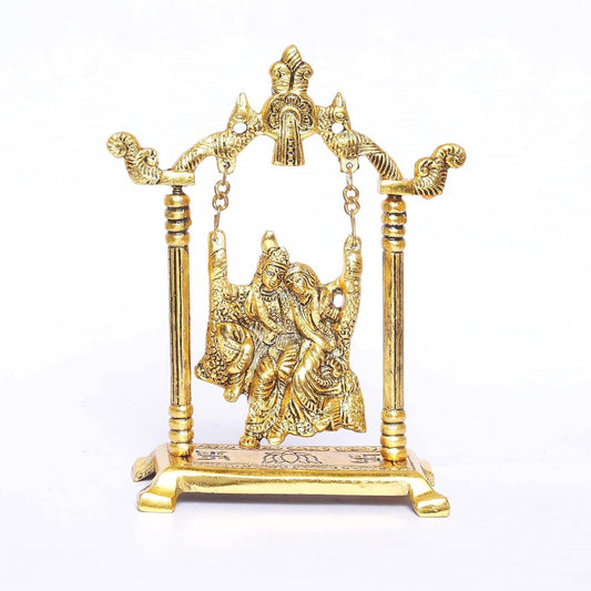 KridayKraft Radha Krishna on Swing jhula Metal Statue - Grab2buy
