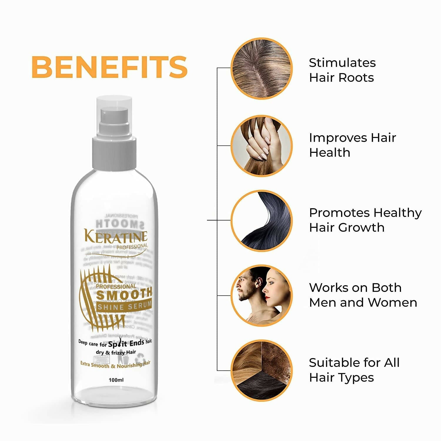 Keratine Professional Smooth Shine Hair Serum 