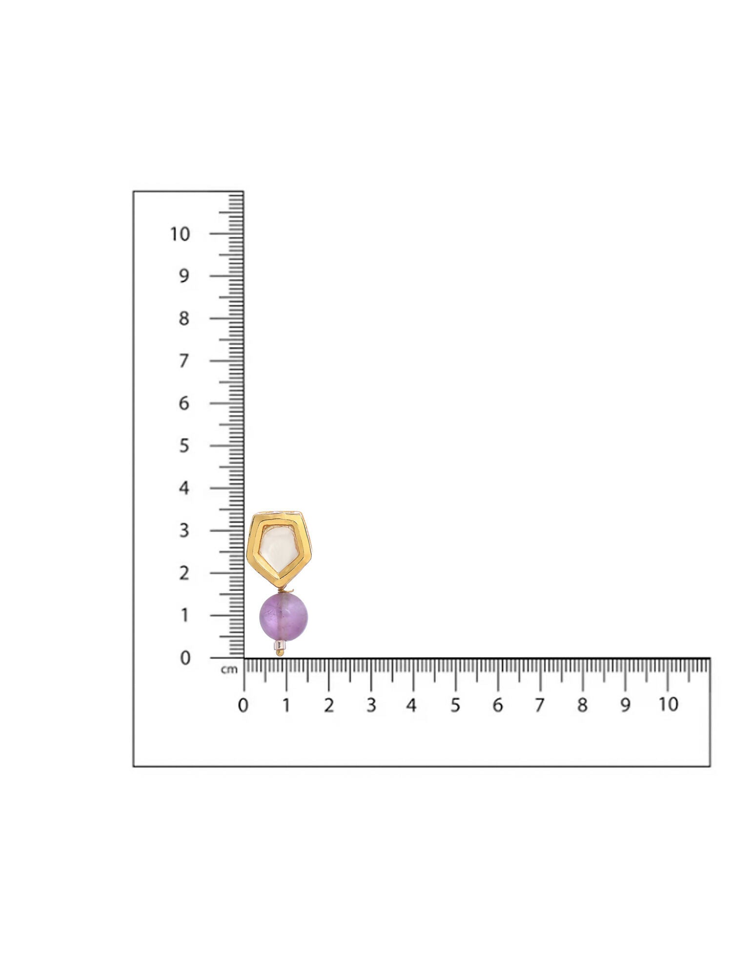 Ruby Raang Purple Amethyst Kundan Studs | Swadesiicart