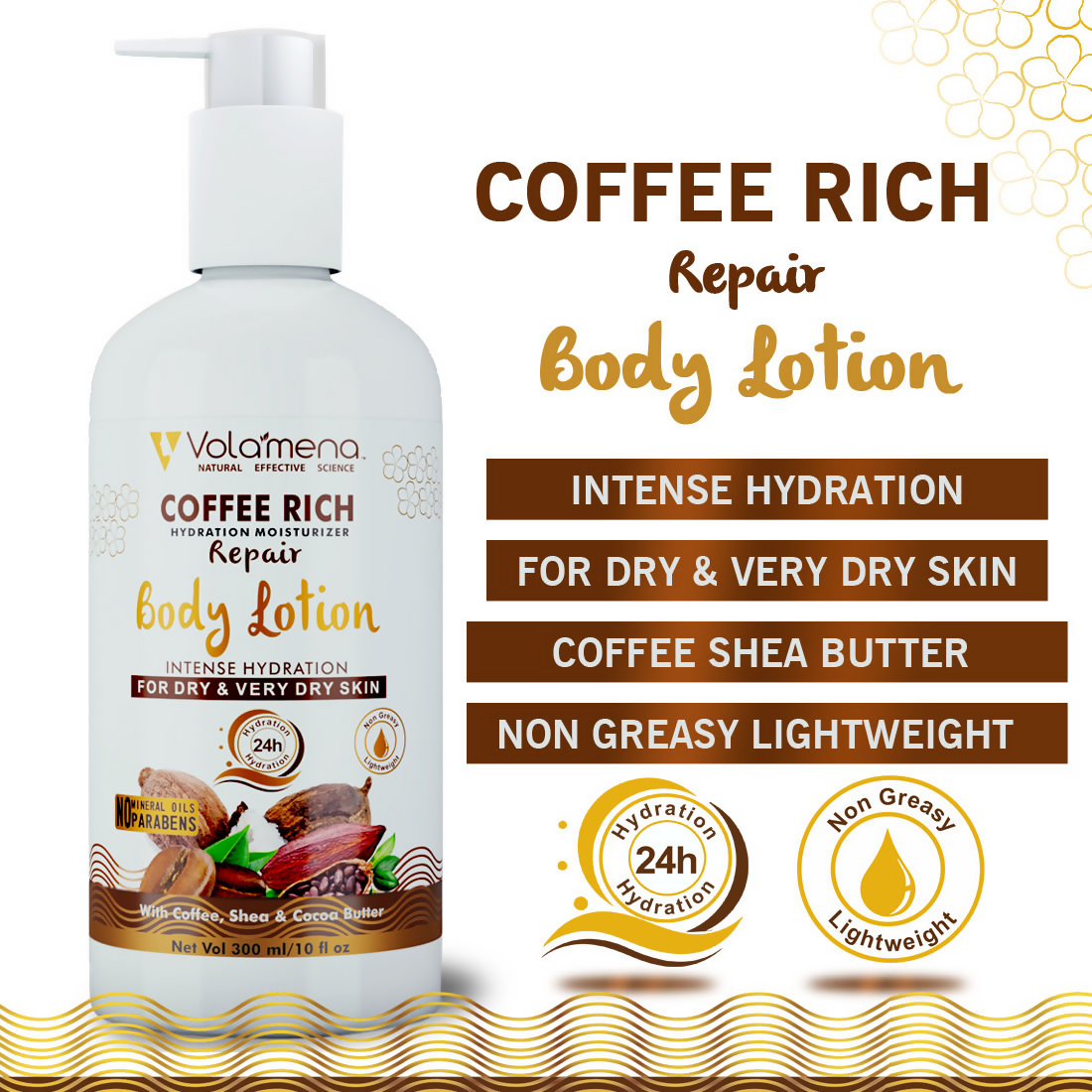 Volamena Coffee Rich Hydration Moisturizer Repair Body Lotion  Grab2Buy Volamena Grab2Buy
