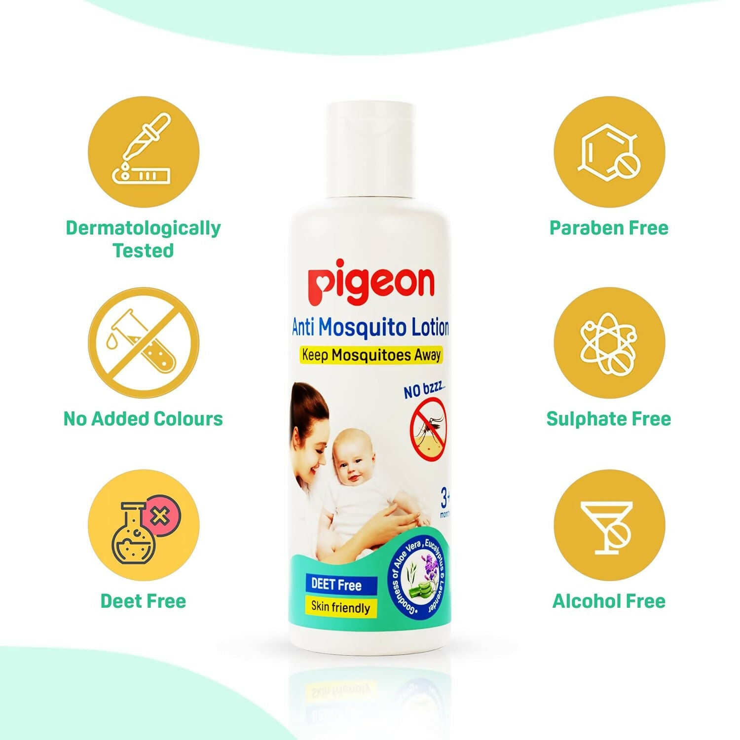 Pigeon Natural Anti Mosquito Body Lotion for Babies, Keep Mosquitoes Away 