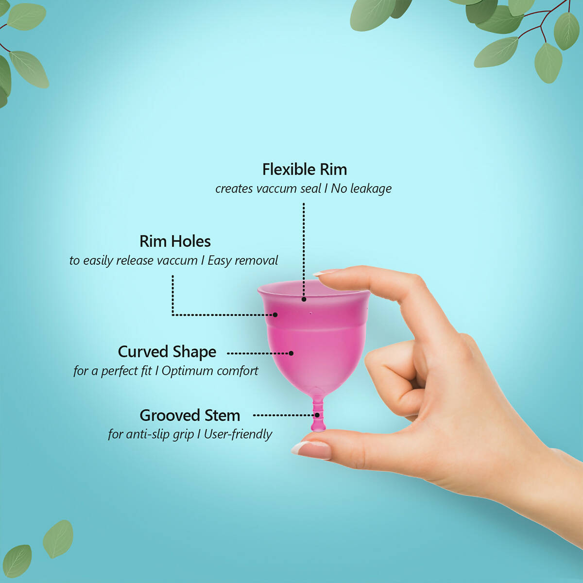 Floren Reusable Menstrual Cup with Menstrual Cup Wash for Women