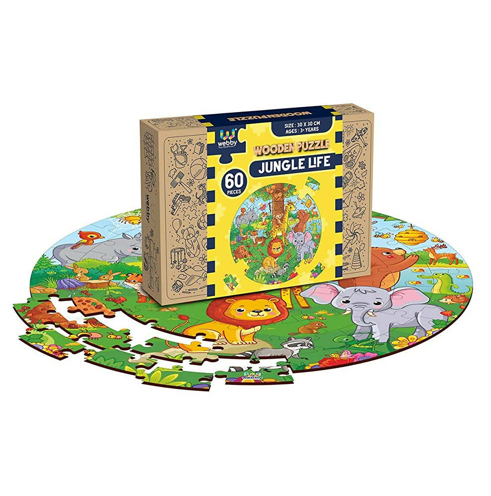 Webby Jungle Jigsaw Puzzle for Kids - 60 Pcs  Grab2Buy Webby Grab2Buy