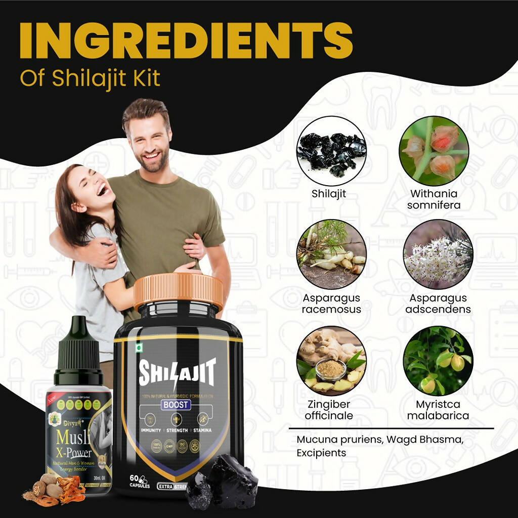Divya Shree SJ Capsule & Musli X-Power Oil Combo 