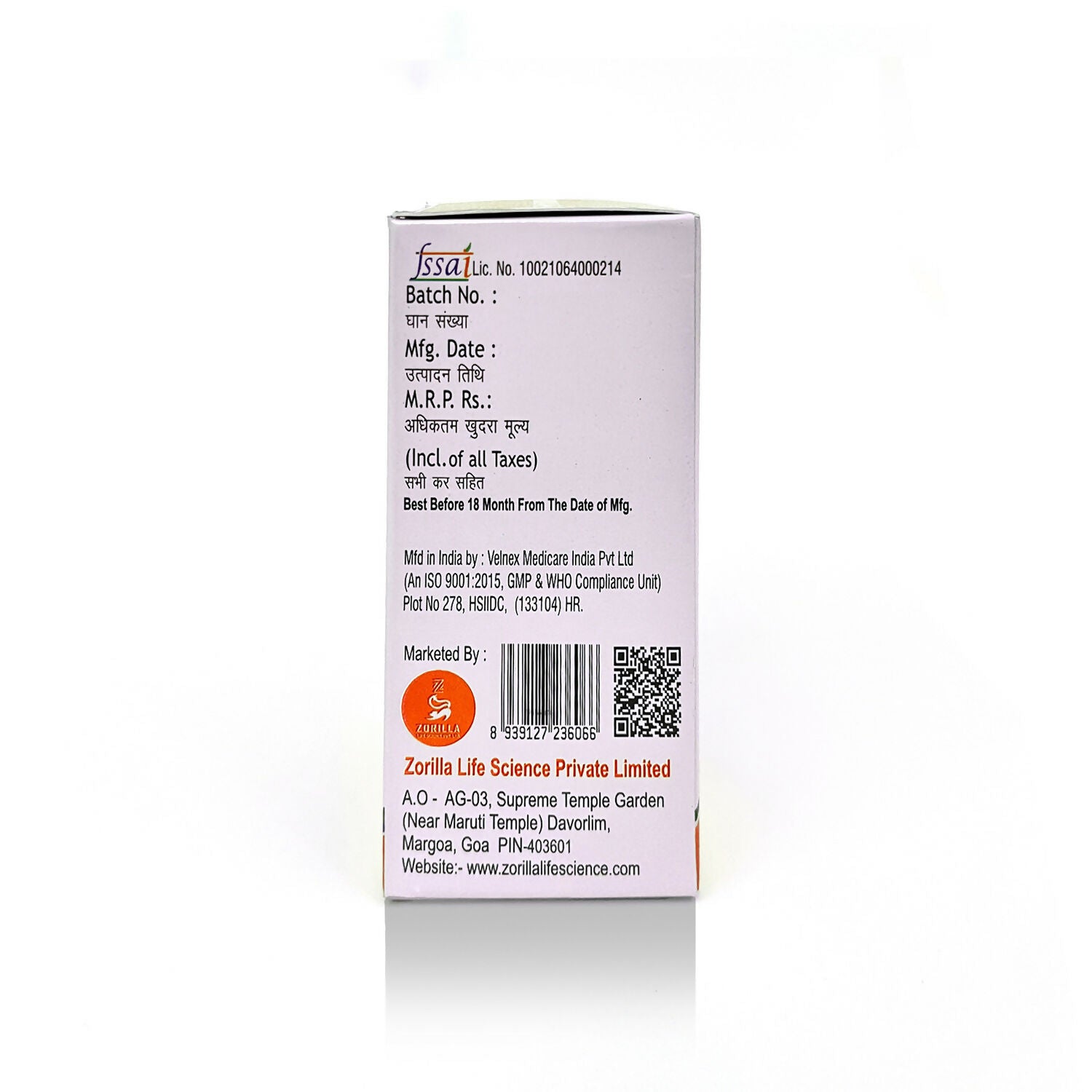 Zorilla Life Science Zorimax OS Collagen Peptide Tablets 