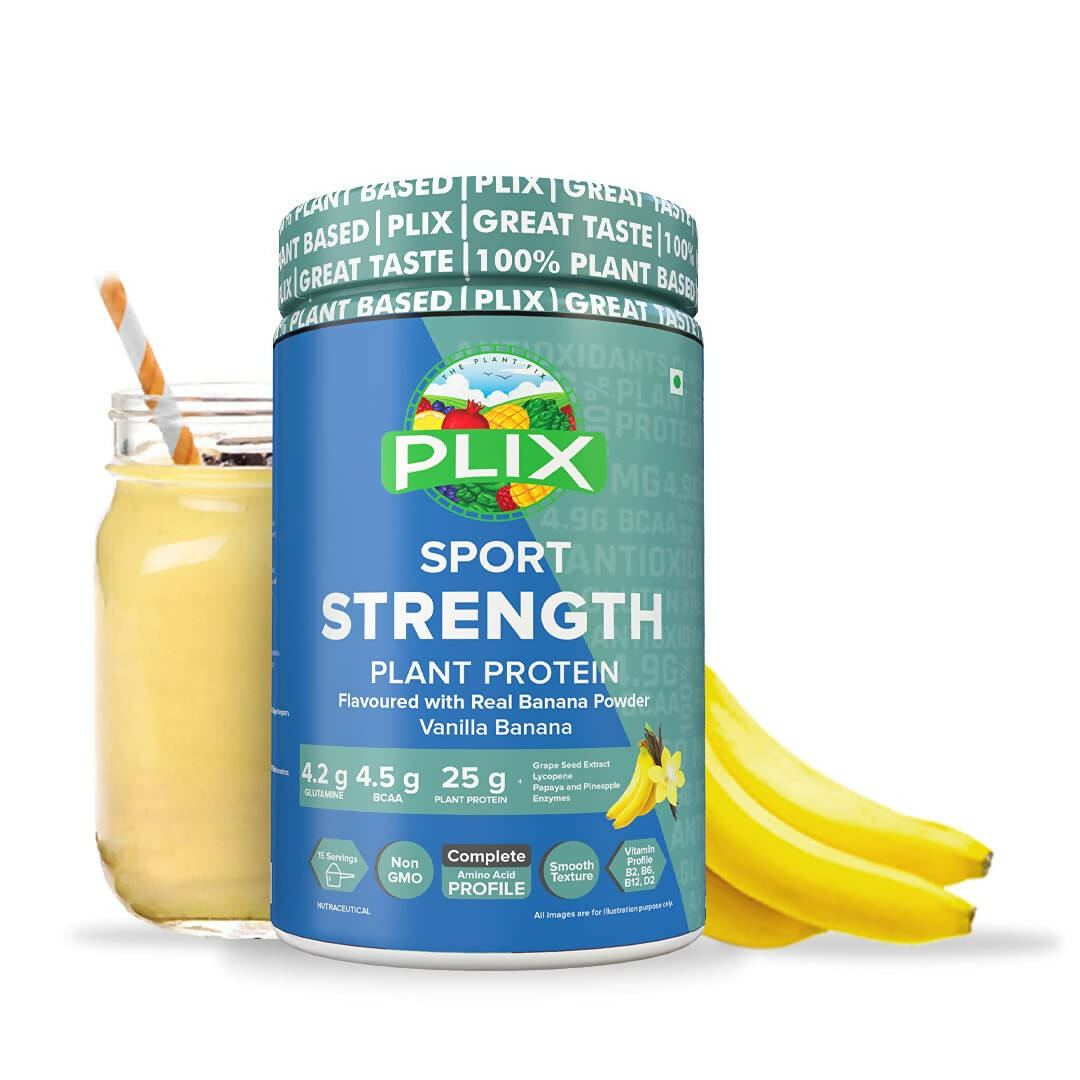 PLIX The Plant Fix Strength Vegan Plant Protein Powder - Vanilla 
