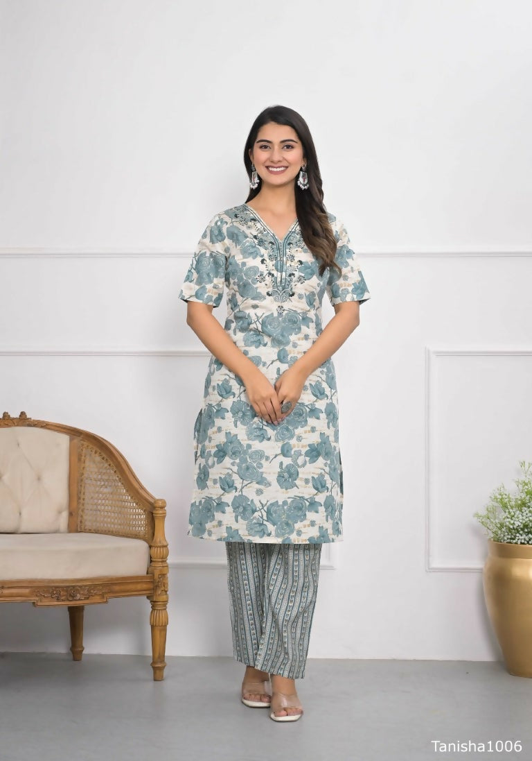 Festive Wear Ethnic Off White chanderi Stitched Suit With Dupatta - Anbazaar | Grab2Buy