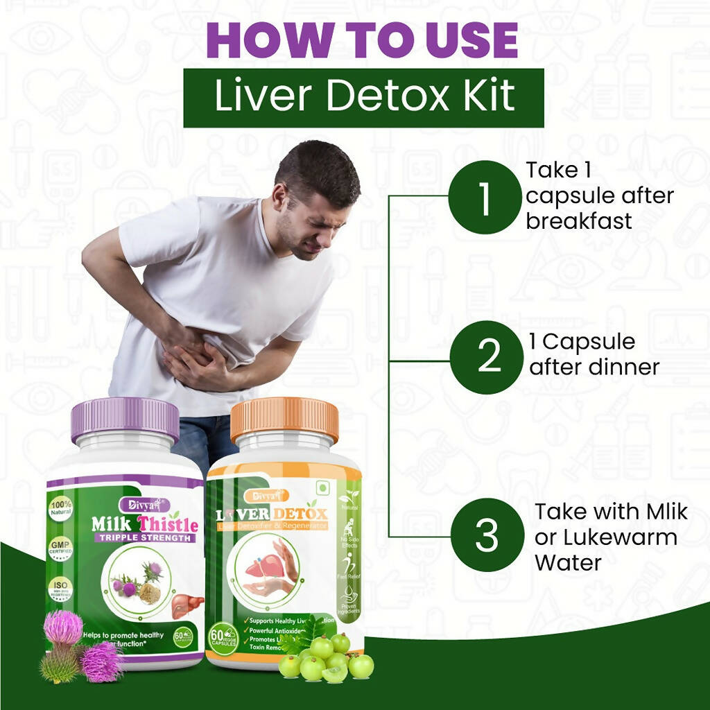Divya Shree Liver Detox & Milk Thistle Capsule Combo - Grab2buy