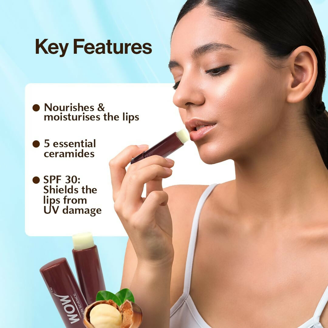 WOW Skin Science Shea Butter Nourishing Lip Balm SPF 30 with Ceramides  Grab2Buy Wow Skin Science Grab2Buy
