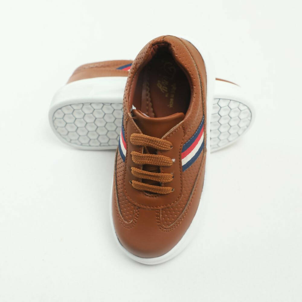 Tiny Bugs Boys Lace Up Casual Sheos - Tan  Grab2Buy Tiny Bugs Grab2Buy