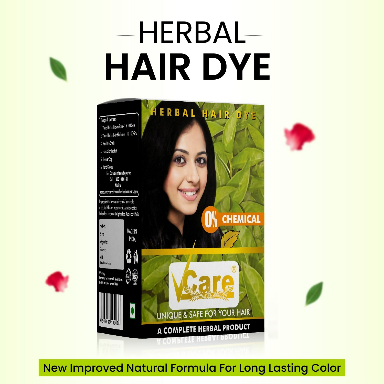 VCare Natural Herbal Hair Dye Powder  Grab2Buy VCare Grab2Buy