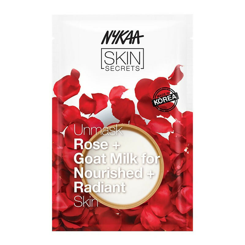 Nykaa Skin Secrets Exotic Indulgence Rose + Goat Milk Sheet Mask For Nourished & Radiant Skin 