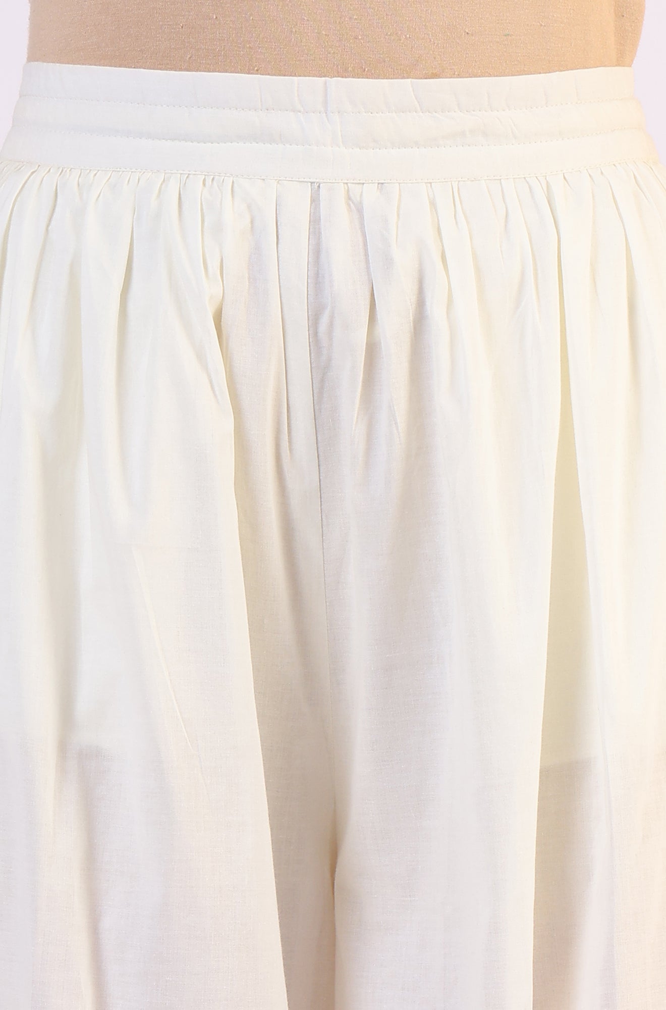 W for Woman Solid Pure Cotton Gathered Salwar