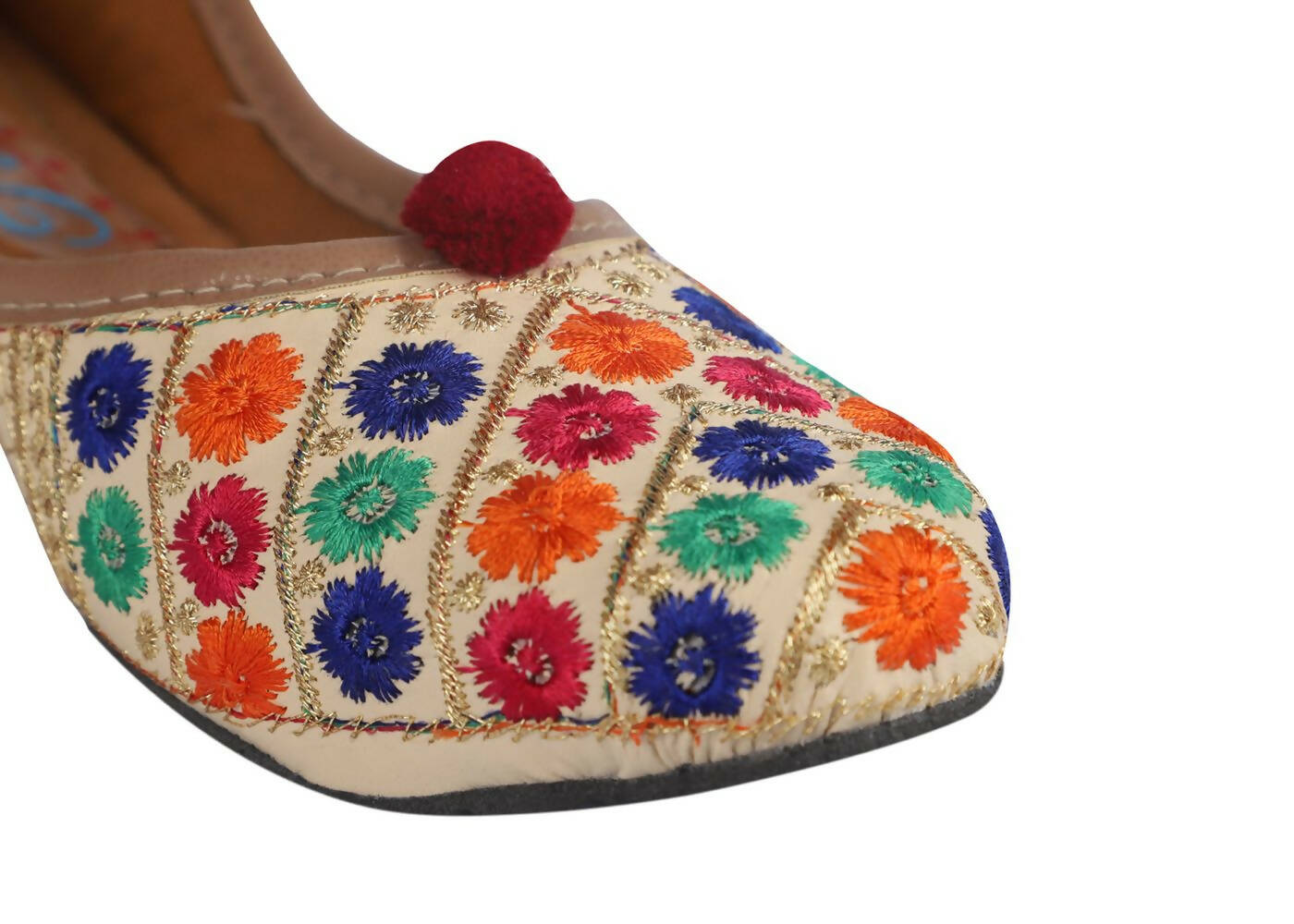 Tiny Bugs Girls Ethnic Floral Embroidered Juttis - Multi  Grab2Buy Tiny Bugs Grab2Buy
