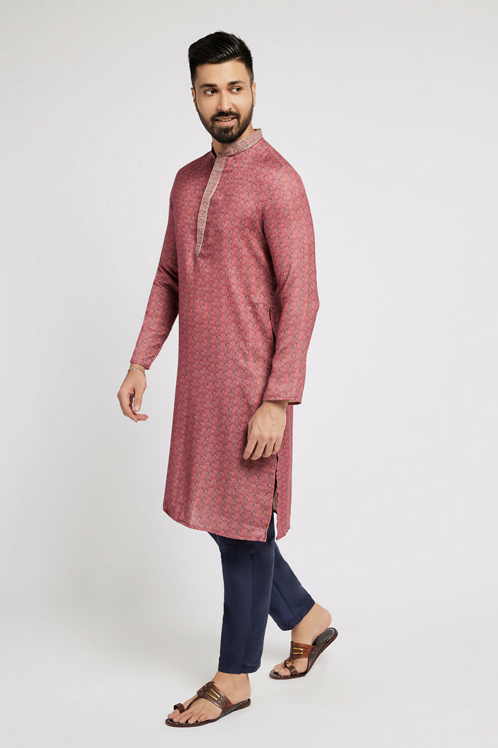 Ethnic India Blue solid Pant for Men 