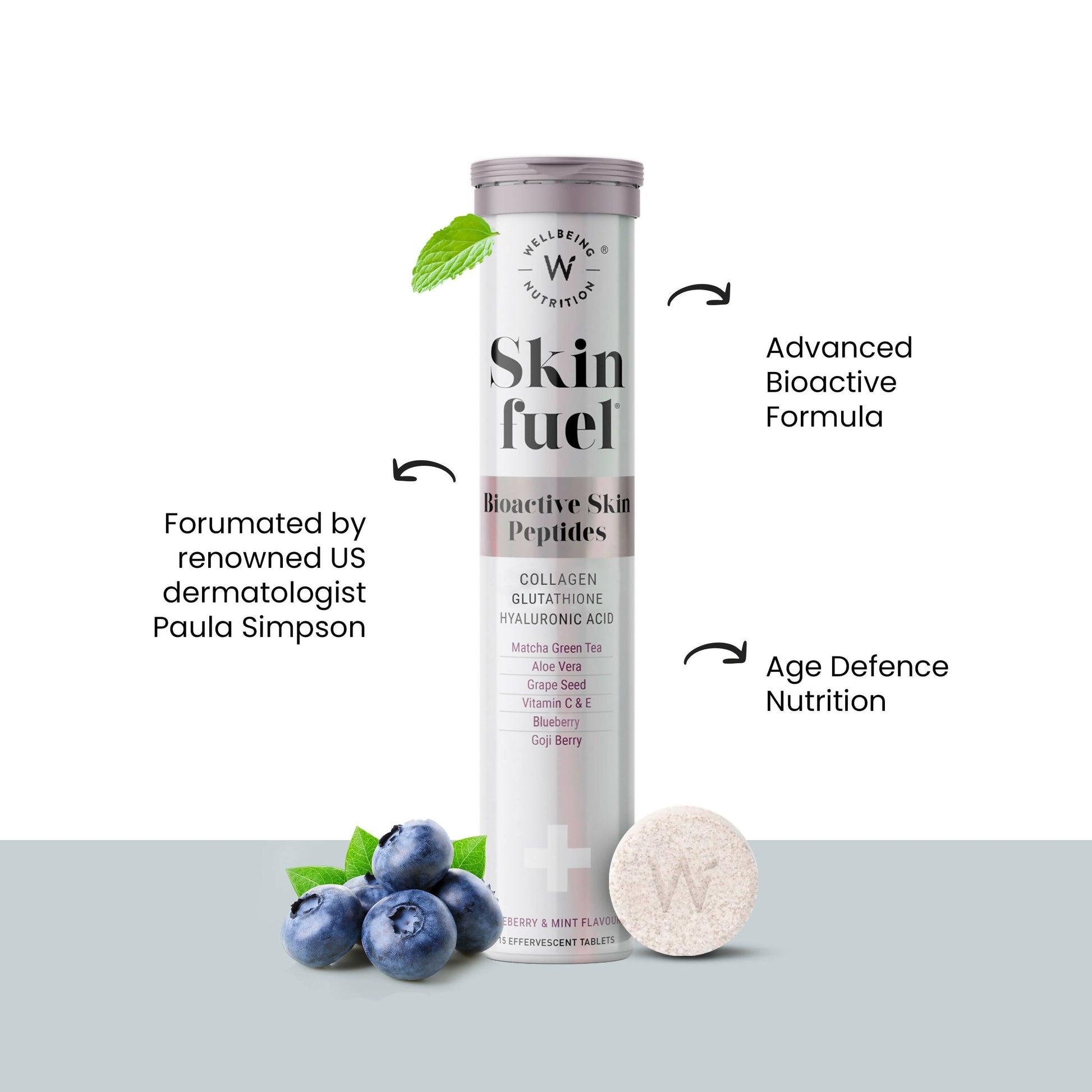 Wellbeing Nutrition Skin Fuel Effervescent Tablets  Grab2Buy Wellbeing Nutrition Grab2Buy