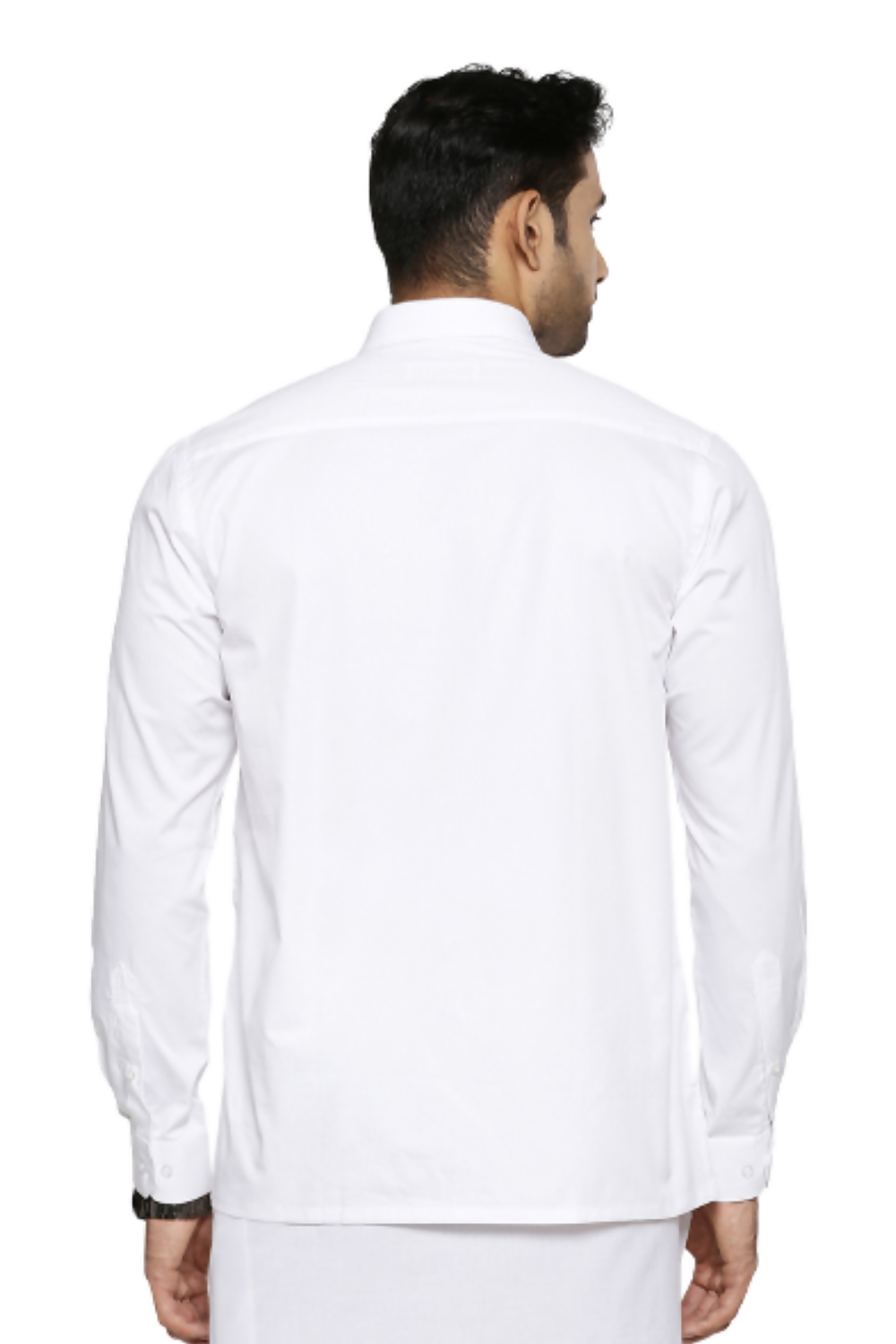 Ramraj Cotton Mens Full Sleeve Formal 100 % Cotton White Shirt 