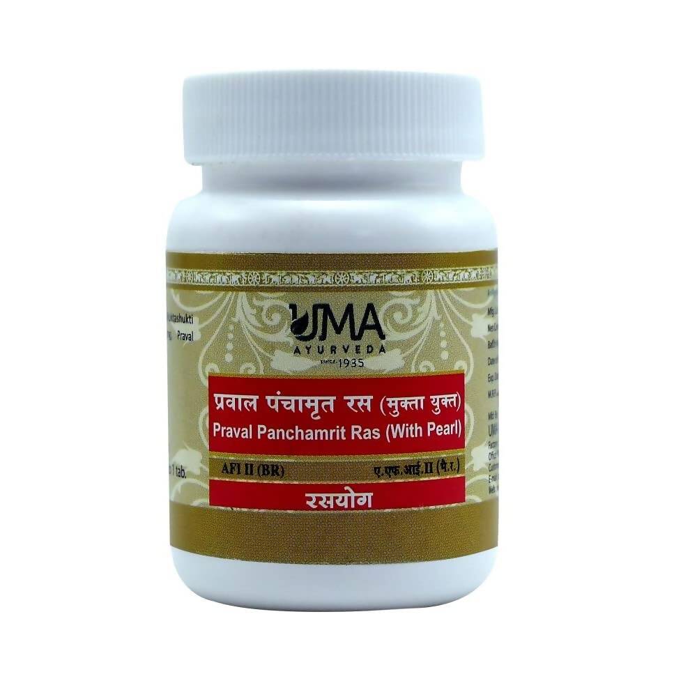 Uma Ayurveda Praval Panchamrit Ras (With Pearl) Tablets 