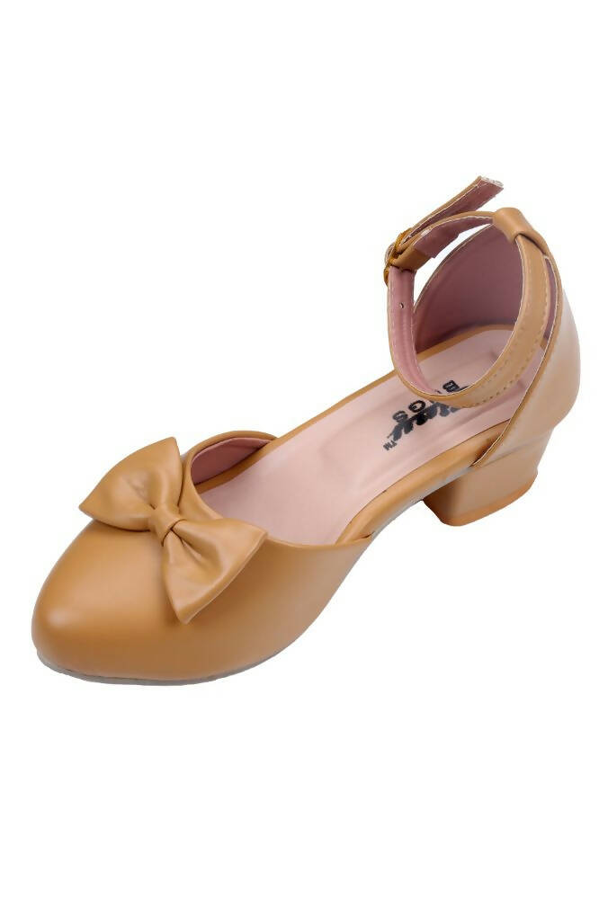 Tiny Bugs Girls Bow Embellished Ballerinas - Tan  Grab2Buy Tiny Bugs Grab2Buy