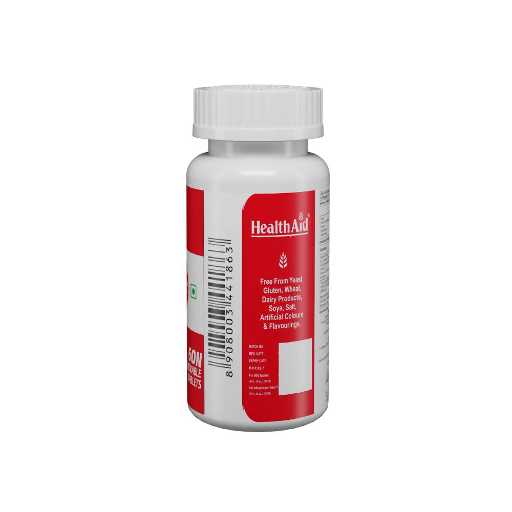 HealthAid Strong Calcium 600 mg Chewable Tablets 