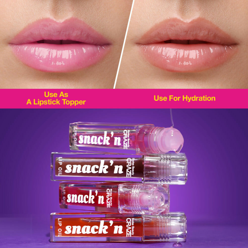 Swiss Beauty Craze Snack'N Nourishing Lip Oil - 1. Cinnamon Roll 