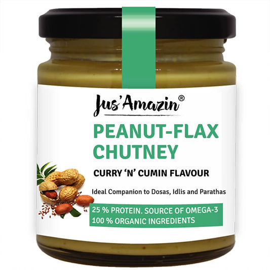 Jus Amazin Peanut Flax chutney Curry 'N' Cumin Flavour - Grab2buy