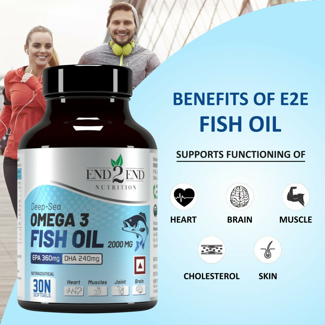 End2End Nutrition Deep Sea Omega 3 Fish Oil Capsules - Grab2buy