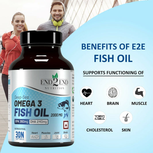 End2End Nutrition Deep Sea Omega 3 Fish Oil Capsules - Grab2buy
