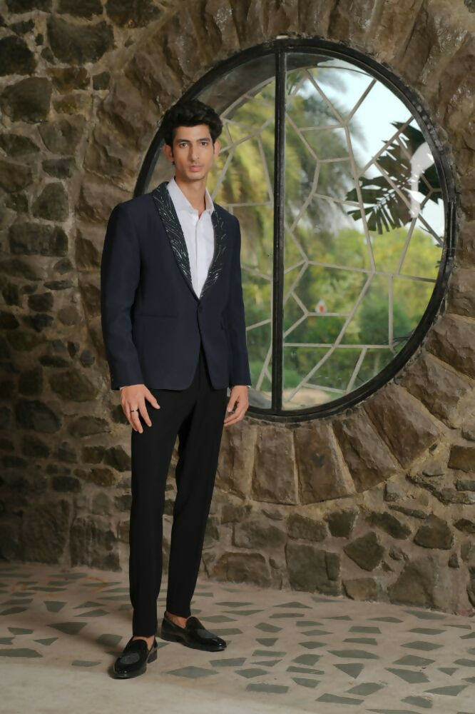 Navy Blue Tailored Co-Ord Set by Hilo Design 