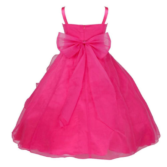 Asmaani Baby Girl's Pink Colour Satin A-Line Maxi Full Length Dress (AS-DRESS_22088) - Grab2buy