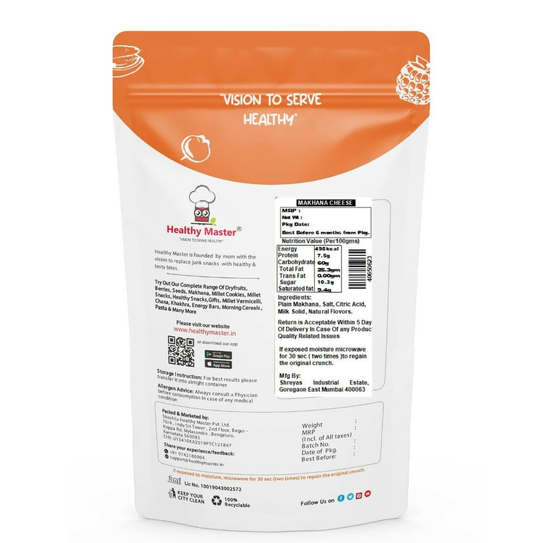 Healthy Master Crispy Makhana – Cheese Flavour Roasted Fox Nuts Snack 