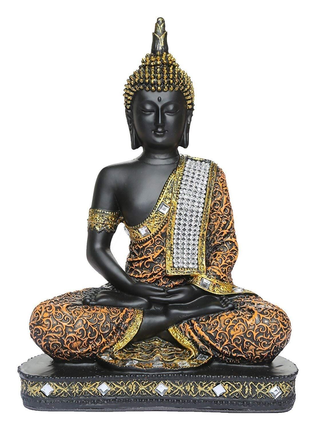 Global Grabbers Polyresin Sitting Buddha Idol - Grab2buy
