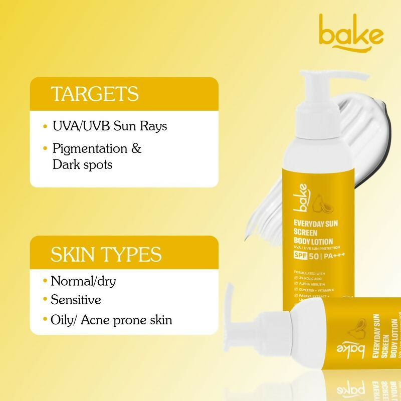 Bake Everyday Sunscreen Body Lotion SPF 50 PA+++  Grab2Buy Bake Grab2Buy