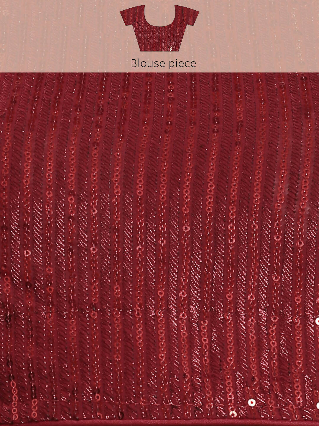 Maroon Woven Design Net Saree with Blouse Piece - Kalamkari