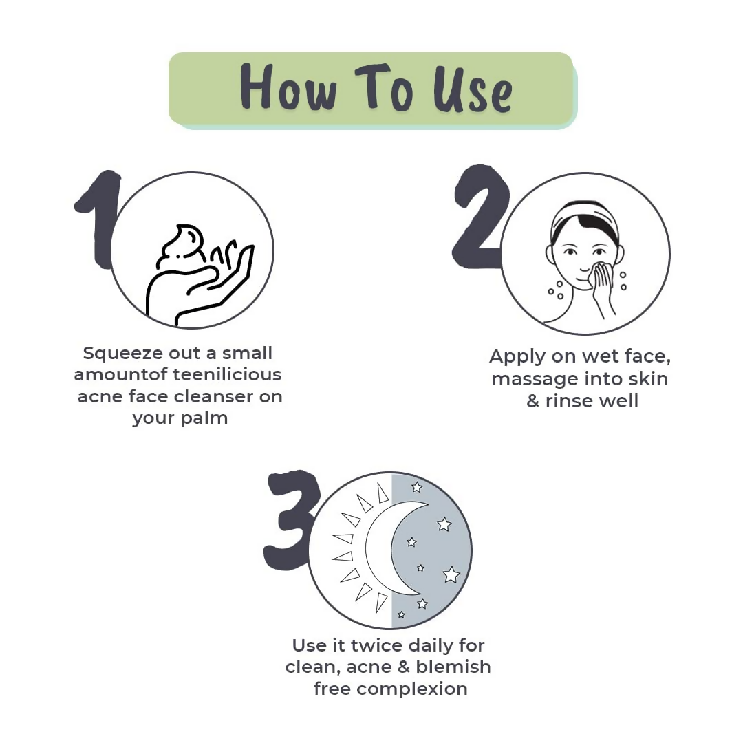 Teenilicious Acne Face Cleanser With 0.5% Azelaic Acid And Tea Tree Oil 