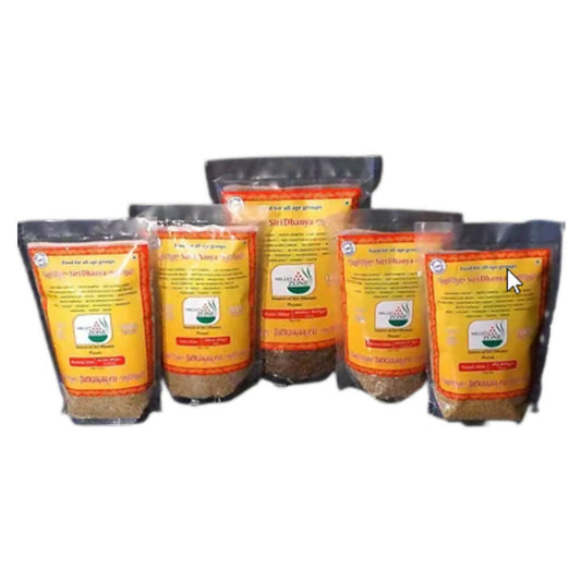 Millet Zone Siridhanya Millets Grain Unpolished & Organic Combo of Little, Foxtail, Kodo, Barnyard, and Browntop 5 Positive Millets 