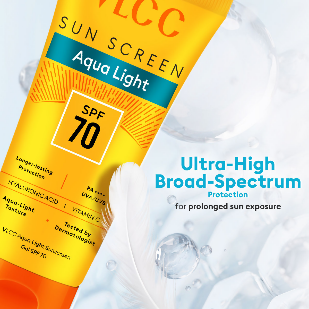 VLCC Aqua Light Sunscreen Gel SPF 70 PA++++  Grab2Buy VLCC Grab2Buy
