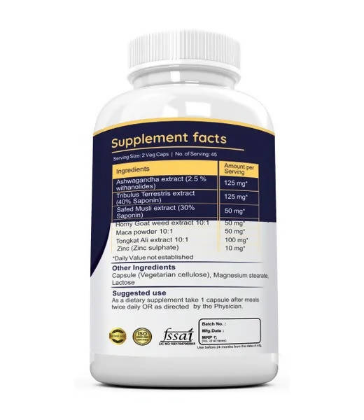 Ramini Bio Nutrition Testosterone Booster Veg Capsules - Grab2buy