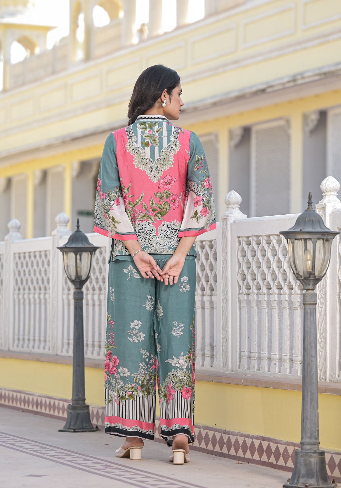 Printed Pure Muslin Co-Ords Set Luxury Premium, Multicolor - Hiral Fashion