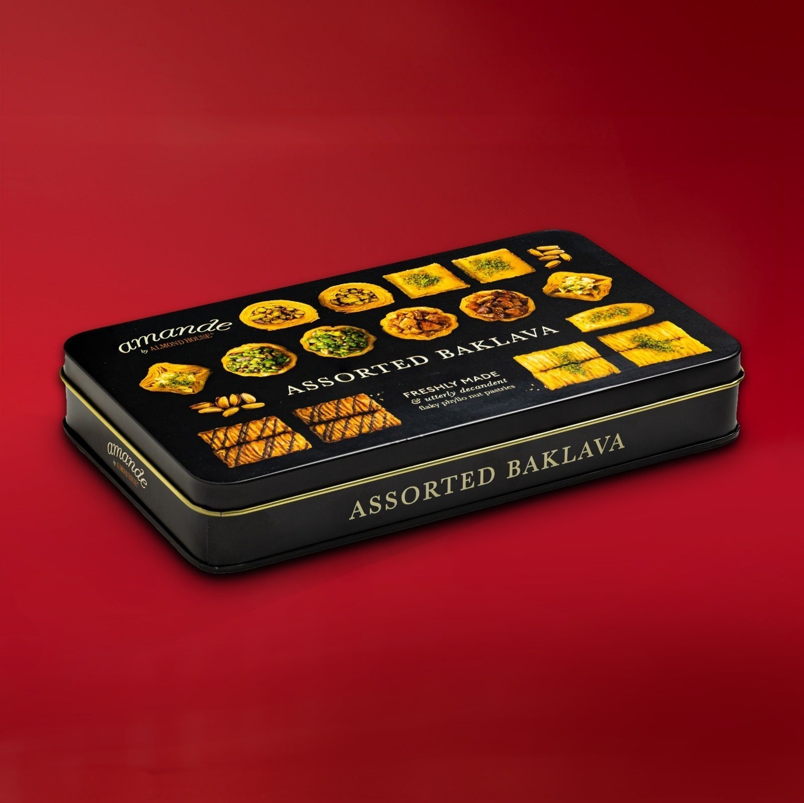 Almond House Assorted Baklava - 15 Pcs (Tin Box) 