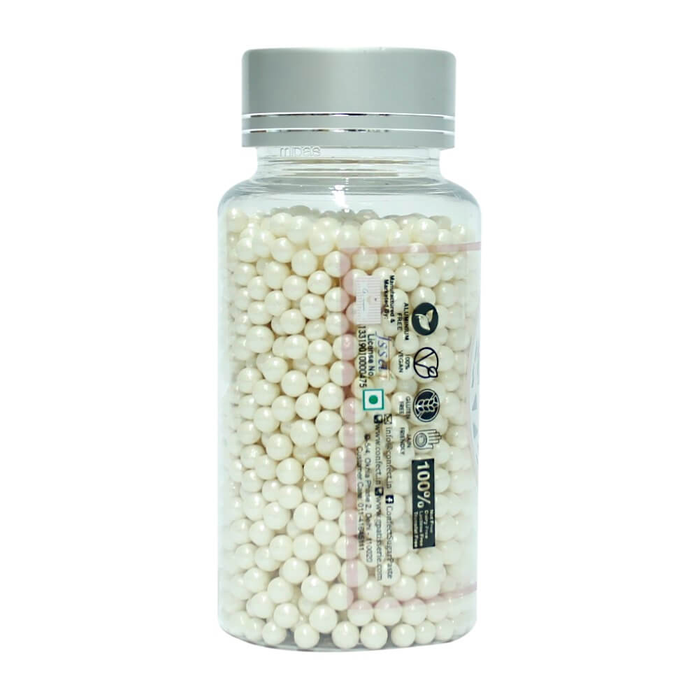 Confect White Disco Balls Sprinkles 5 MM