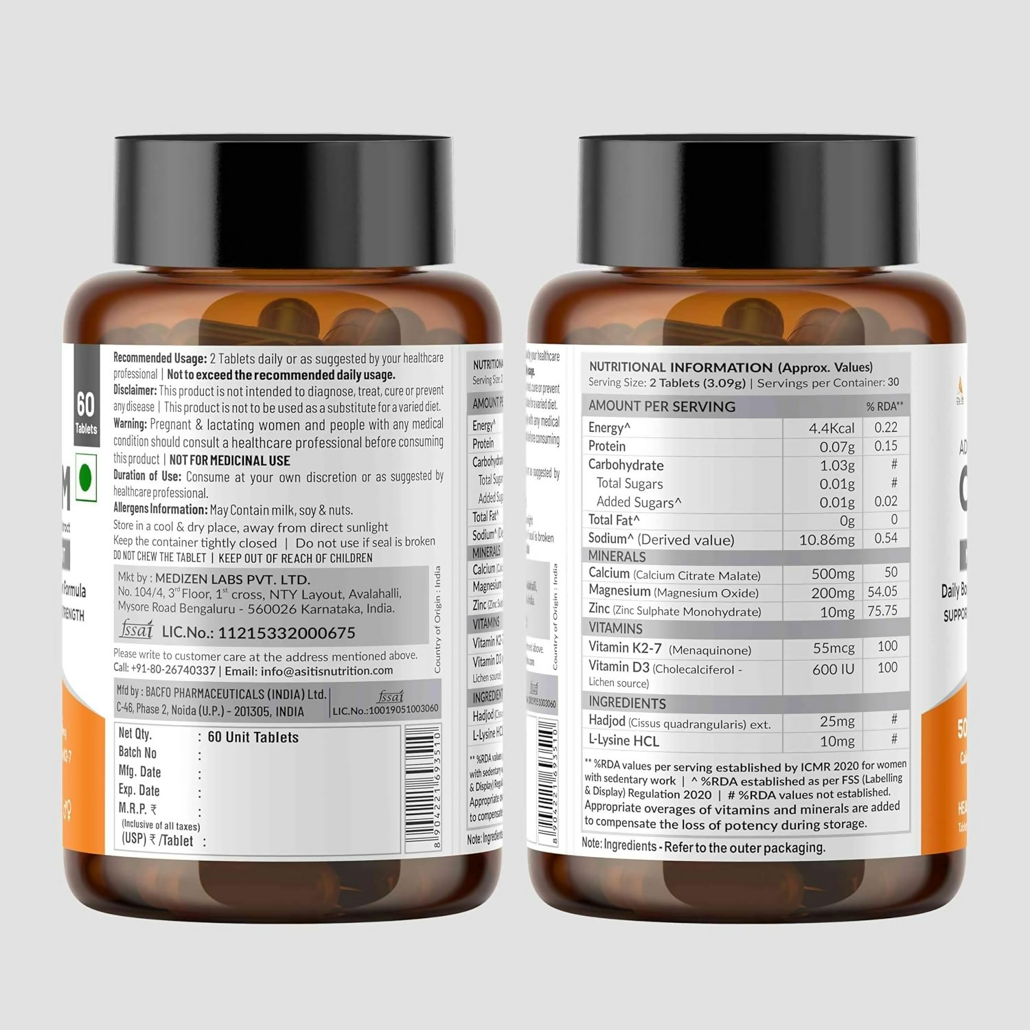 As-It-Is Atom Advance Calcium With Hadjod Ext Veg Tablets 