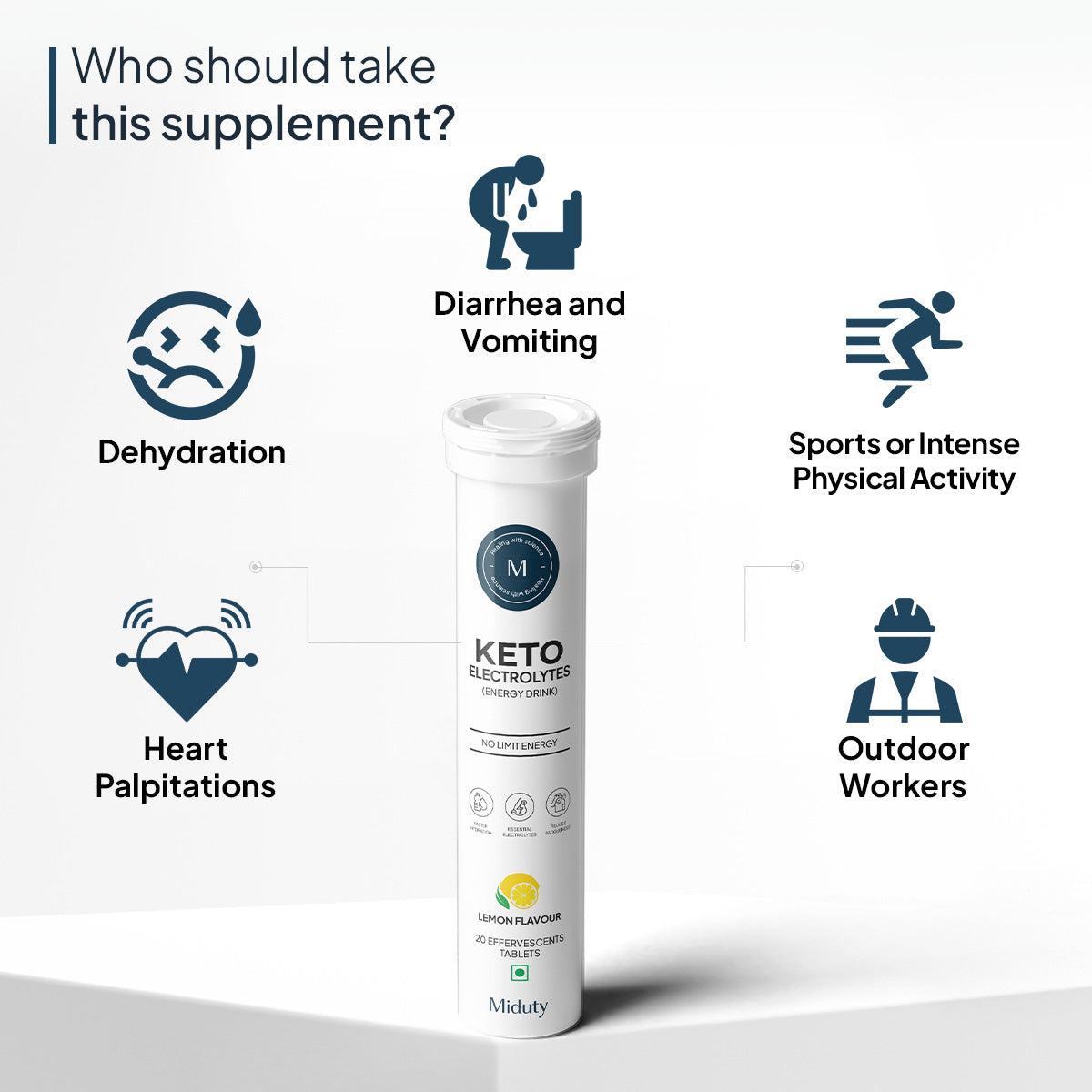 Miduty by Palak Notes Keto Electrolytes Tablets -Adults 