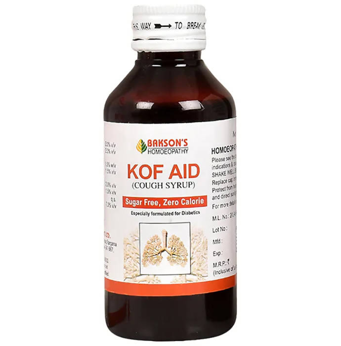 Bakson's Homeopathy Kof Aid Syrup Sugar Free - Grab2buy