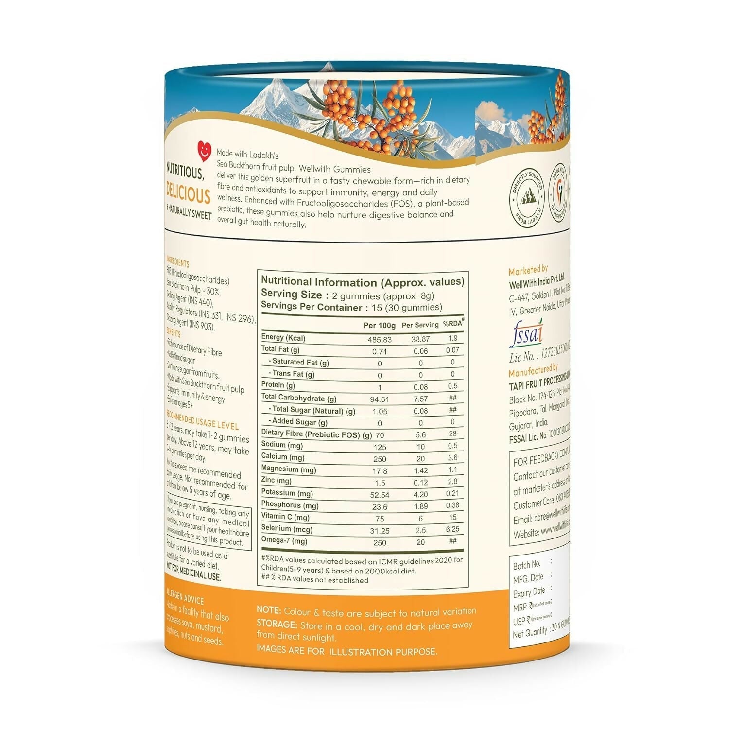 Wellwith Sea buckthorn Vitamin C Rich, multivitamin supplement, Immunity Gummies  Grab2Buy Wellwith Grab2Buy